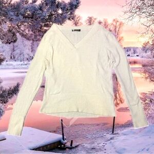 Cream George Women's V-Neck Sweater